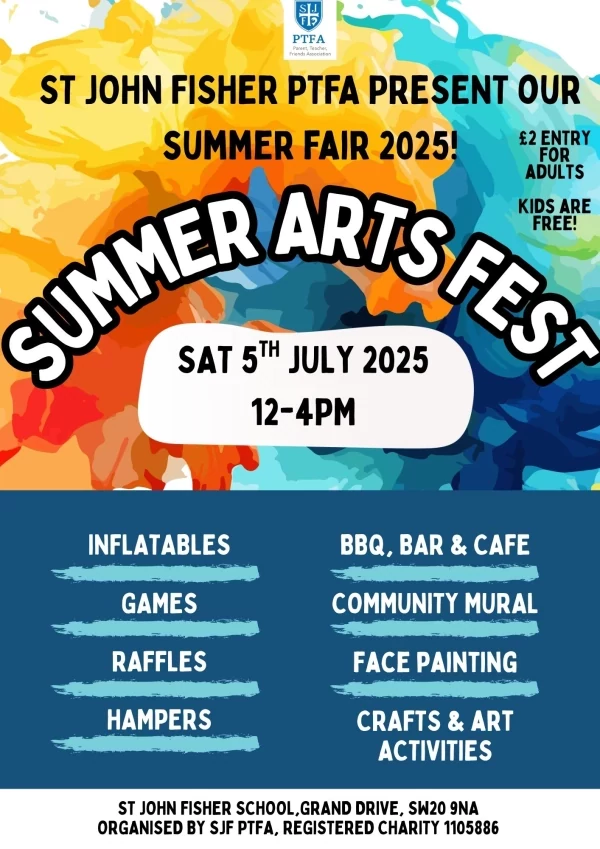 St John Fisher PTFA Summer Fair Raffle 2025 promotional image